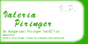 valeria piringer business card